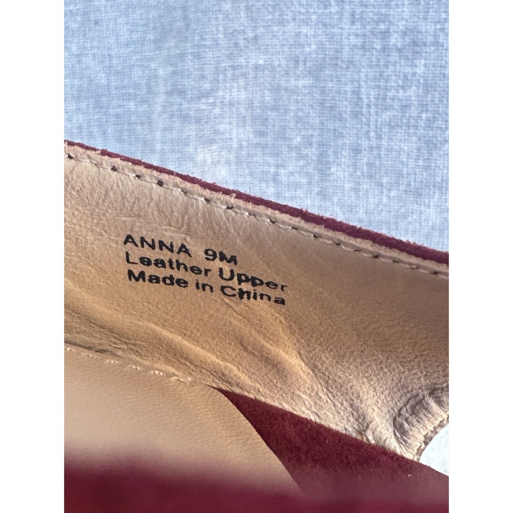 New BOTKIER Size 9 Anna Suede Tasseled Stiletto Heels Burgundy Party - Picture 7 of 7